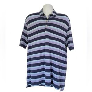 Peter Millar Seaside Wash Short Sleeve Polo - Classic Striped Style! Size Medium
